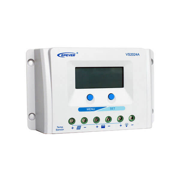 شارژکنترلر 20 آمپر LCD دار PWM برند ای پی اور مدل VS2024A شارژکنترلر 20 آمپر LCD دار PWM برند ای پی اور مدل VS2024A