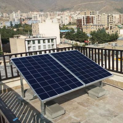 استراکچر یک ردیف مخصوص دو عدد پنل خورشیدی برند سولارنیرو