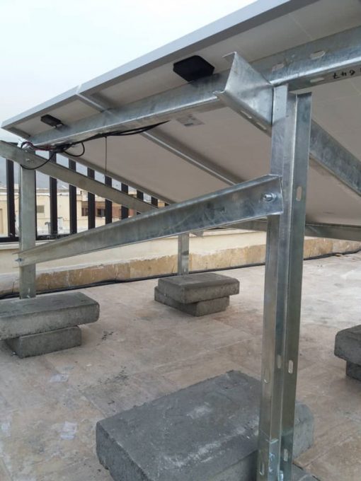 استراکچر یک ردیف مخصوص دو عدد پنل خورشیدی برند سولارنیرو