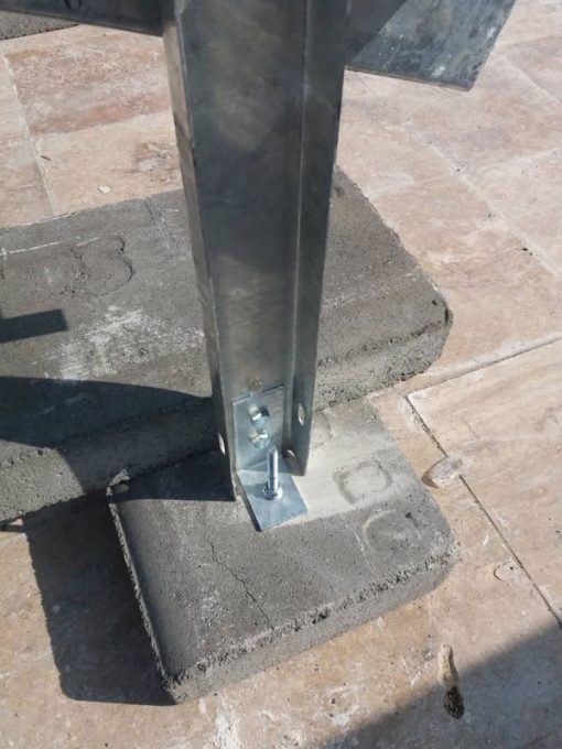 استراکچر یک ردیف مخصوص دو عدد پنل خورشیدی برند سولارنیرو