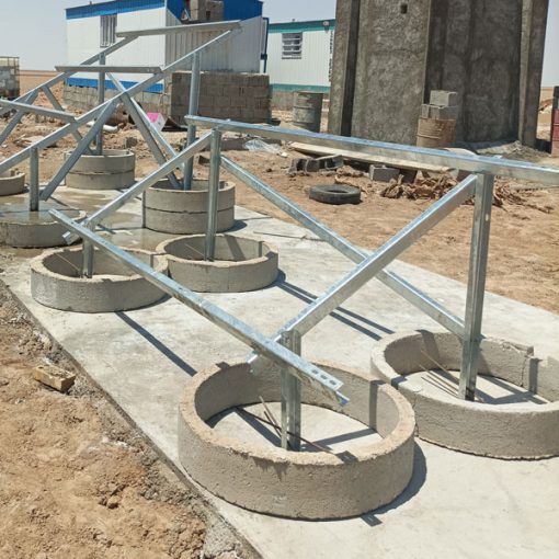 استراکچر یک ردیف مخصوص سه عدد پنل خورشیدی برند سولارنیرو