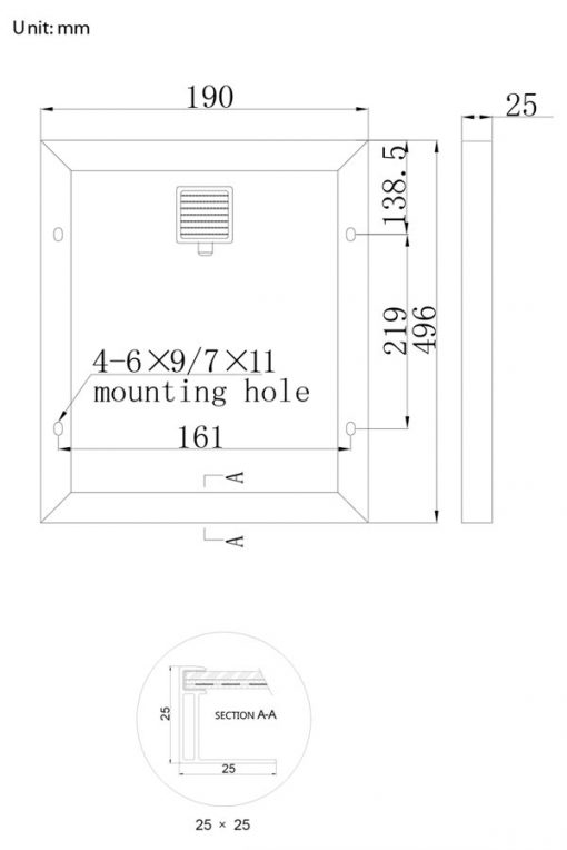 پنل خورشیدی 10 وات پلی کریستال یینگلی